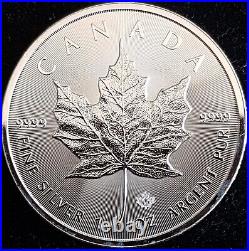 5x 1oz 2015 Silver Maple Bullion Superbly Lustrous, Free Capsules