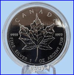 8x Canada Silver Maple Leaf 1988-93 1995 1996 1 oz Each 9999 Mintage From 250,445