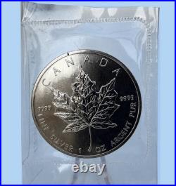 8x Canada Silver Maple Leaf 1988-93 1995 1996 1 oz Each 9999 Mintage From 250,445