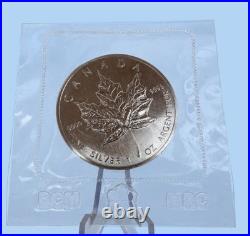 8x Canada Silver Maple Leaf 1988-93 1995 1996 1 oz Each 9999 Mintage From 250,445