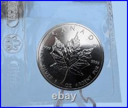 8x Canada Silver Maple Leaf 1988-93 1995 1996 1 oz Each 9999 Mintage From 250,445