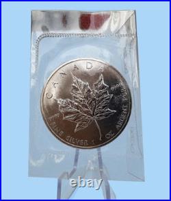 8x Canada Silver Maple Leaf 1988-93 1995 1996 1 oz Each 9999 Mintage From 250,445