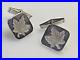 Alpaca Vintage Sterling Silver Cufflinks 925 Square Maple Leaf 13.31g