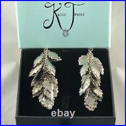 Australian Handmade Maple Leaf Weed Inspired Silver Earring Set by Killer Jewels