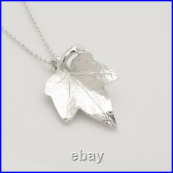 Authentic Tiffany & Co. Maple Leaf Necklace Pendant 16.5 Silver 925 withPouch
