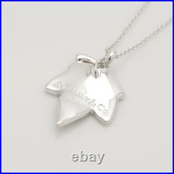 Authentic Tiffany & Co. Maple Leaf Necklace Pendant 16.5 Silver 925 withPouch