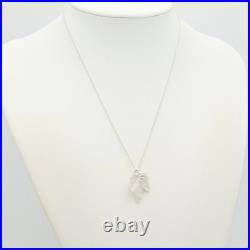 Authentic Tiffany & Co. Maple Leaf Necklace Pendant 16.5 Silver 925 withPouch