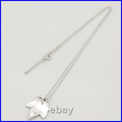 Authentic Tiffany & Co. Maple Leaf Necklace Pendant 18.6 Silver 925 withPouch