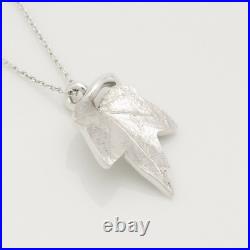Authentic Tiffany & Co. Maple Leaf Necklace Pendant 18.6 Silver 925 withPouch