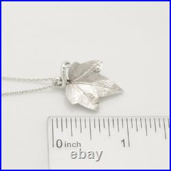 Authentic Tiffany & Co. Maple Leaf Necklace Pendant 18.6 Silver 925 withPouch