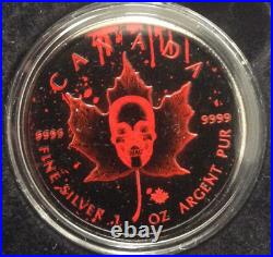 BLOOD SKULL MAPLE LEAF 1oz 999 SILVER COIN $5 2018 (NUMBER 059)