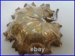BUCCELLATI Vintage Sterling Silver Maple Leaf Trinket Diish