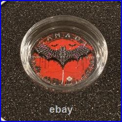 Bat 1 Oz Silver Maple Leaf with Swarovski Gems ONLY 100 MINTAGE JVP Coins