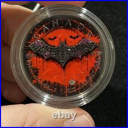 Bat 1 Oz Silver Maple Leaf with Swarovski Gems ONLY 100 MINTAGE JVP Coins