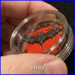 Bat 1 Oz Silver Maple Leaf with Swarovski Gems ONLY 100 MINTAGE JVP Coins