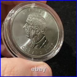 Bat 1 Oz Silver Maple Leaf with Swarovski Gems ONLY 100 MINTAGE JVP Coins