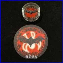 Bat 1 Oz Silver Maple Leaf with Swarovski Gems ONLY 100 MINTAGE JVP Coins