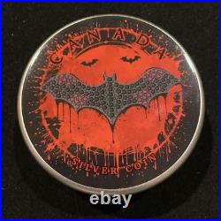 Bat 1 Oz Silver Maple Leaf with Swarovski Gems ONLY 100 MINTAGE JVP Coins