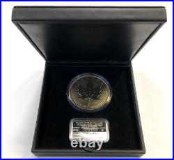 CANADA 1998 $50 10th Anniversary of Maple Leaf 10 Ounces. 9999 Silver Box & CoA