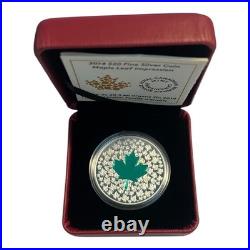 CANADA 2014 20 Dollars in Silver MAPLE LEAF IMPRESSION in OGP 22A3