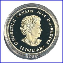 CANADA 2014 20 Dollars in Silver MAPLE LEAF IMPRESSION in OGP 22A3