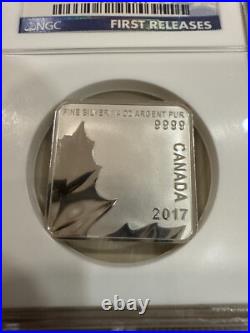 CANADA. 2017, 3 Dollars, Silver NGC PF69 Maple Leaf Quartet, Upper Right, Ra