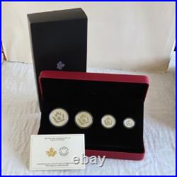 CANADA 2017 FRACTIONAL 4 COIN. 9999 FINE SILVER PROOF MAPLE LEAF SET complete