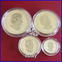CANADA 2017 FRACTIONAL 4 COIN. 9999 FINE SILVER PROOF MAPLE LEAF SET complete