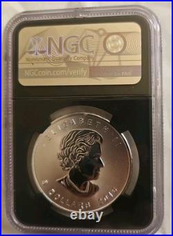CANADA MAPLE LEAF S$5 MS70 NGC 2016 1oz silver