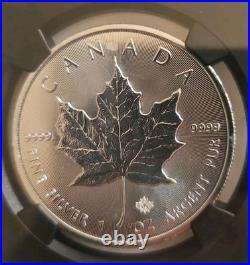 CANADA MAPLE LEAF S$5 MS70 NGC 2016 1oz silver