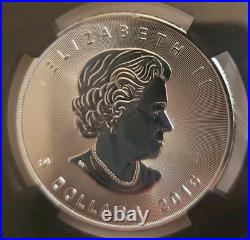 CANADA MAPLE LEAF S$5 MS70 NGC 2016 1oz silver
