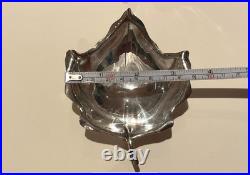CARTIER Vintage Sterling Silver Maple Leaf Candy Nut Dish Set-with Original Box