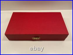 CARTIER Vintage Sterling Silver Maple Leaf Candy Nut Dish Set-with Original Box