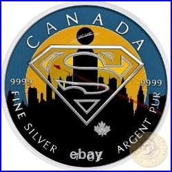 Canada 1 oz SUPERMAN DAILY PLANET Canadian Maple Leaf $5 Silver Coin 2016