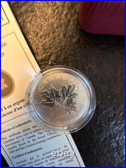 Canada $10 2011 Maple Leaf Forever 1/2 oz Silver 9999 Specimen Royal Canadia