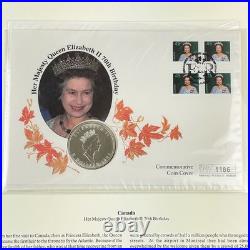 Canada 1996 Queen Elizabeth II 70th Birthday Silver Maple Leaf Coin Cover
