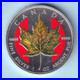 Canada. 1999 1 oz Silver Coloured 5 Dollars. Brown Maple Leaf. UNC