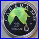 Canada 20 Dollar 2008 Silver 1 OZ Colorized #F5259 Maple Leaf Raindrop Proof