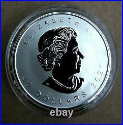Canada $20 Dollars Super Incuse Silver Maple Leaf Coin Bullion 2021 Low Mintage