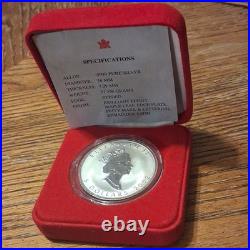 Canada 2002 Silver Maple Leaf $5 Coin Horse Privy Mark. 9999 31.39g