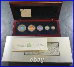 Canada 2003 Maple Leaf 15th Anniversary Hologram Set + Box/Coa Fun Silver Set