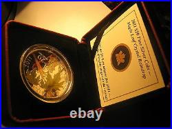 Canada 2011 $20 Silver Coin Maple Leaf Crystal Raindrop Rare