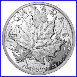 Canada 2013 25th Anniversary of 1 Oz Silver Maple Leaf $20 Silver HR Proof Coin