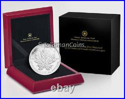 Canada 2013 MAPLE LEAF 25th Anniversary $50 5 Oz Pure Silver Reverse Prf in OGP
