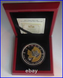 Canada 2013 Maple Leaf $50 Fine Silver Proof 5oz Coin Box & COA Edition No 0029