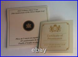 Canada 2013 Maple Leaf $50 Fine Silver Proof 5oz Coin Box & COA Edition No 0029