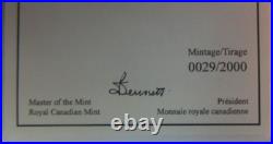 Canada 2013 Maple Leaf $50 Fine Silver Proof 5oz Coin Box & COA Edition No 0029