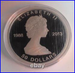 Canada 2013 Maple Leaf $50 Fine Silver Proof 5oz Coin Box & COA Edition No 0029