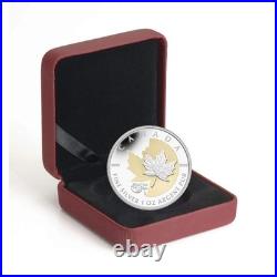 Canada 2013 SILVER MAPLE LEAF 25th Anniversary $5 1 Oz Gold Plating in FULL OGP