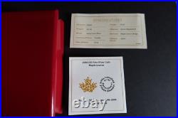Canada 2014 $50 Proof Relief Maple Leaves, Fine (0.999) Silver, Low Limit, Exc